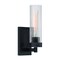 Designers Fountain Braden 4.5in 1-Light Iron Graphite Modern Indoor Wall Sconce with Clear Striated Glass Shade 95001-IG - alternate 1